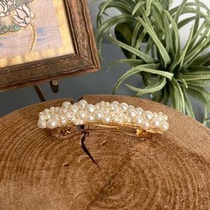 Gorgeous Vintage Handmade Bubble Pearl Hair Barrette